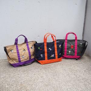 スヌーピー 刺繍舟形トート (L) バッグ JOE COOL トラベルバッグ トラベル用品 トートバッグ ナイロン 約W31 H32 D14(cm)