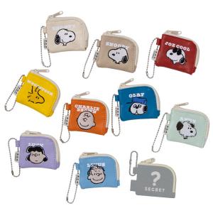 スヌーピー 刺繍タイニーポーチ (シークレットコレクション) ファッション雑貨 JOE COOL ポーチ 合成皮革 約W65×H55×D5mm SPZ-4471 SNOOPY