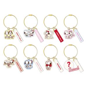 スヌーピー シークレット 2チャームワイヤーキーリング (SNOOPY &amp; BELLE) ファッション雑貨 キーリング チャーム ベル キーホルダー       SNOOPY