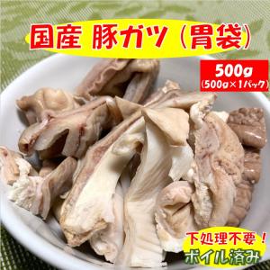 国産 豚 ガツ (胃袋) 500g  ボイル済み 送料無料 豚肉 ホルモン 【冷凍便発送】【代金引換不可】｜okaman