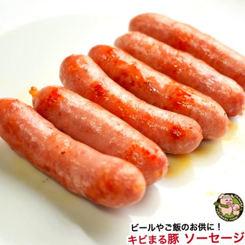 沖縄 きびまる豚 冷凍 ソーセージ バーベキュー 肉 BBQ （プレーン/20g×6本入)