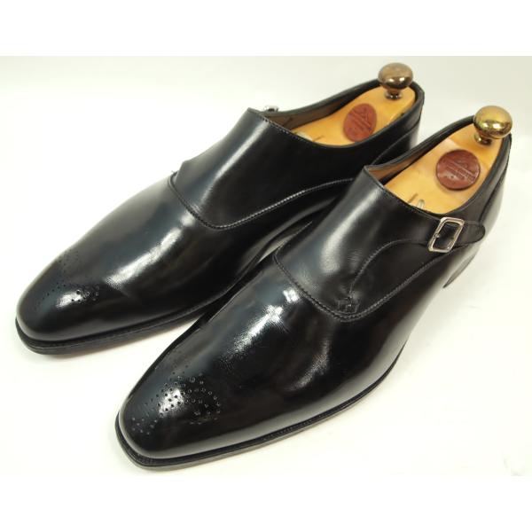 2124　美品　クロケット＆ジョーンズ　ハンドグレードライン　シングルモンク　サイズ８E　　ブラック...