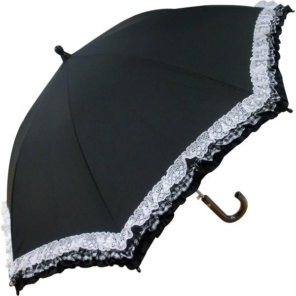 日傘 子供用 長傘 かわいい 3段 フリル 遮光率 90% 遮熱 涼しい UV 晴雨兼用傘 雨傘 撥...