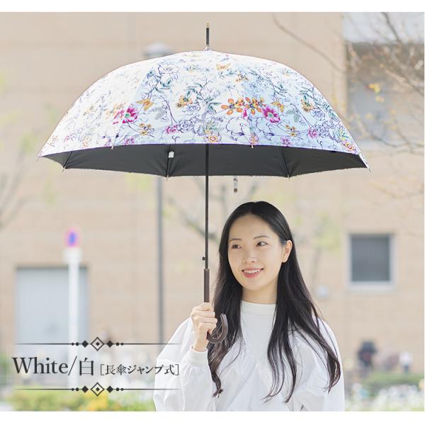日傘  完全遮光 遮光率100% UV遮蔽率99.9% 長傘 レディース 晴雨兼用 花柄 ラッピング...