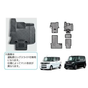 (ZT)オールウェザーマット(タントロゴ入り・運転席ロングスライド付車用)１台分セット「ダイハツ純正用品」タント/カスタム/ファンクロス　LA650S/LA660S｜okamoto-p