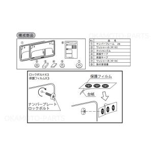 盗難防止機能付ナンバーフレームセット(ベーシッ...の詳細画像1