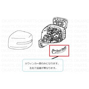 (()左ドアミラーウインカー「スズキ純正部品」　スペーシア/カスタム/ギア　MK53S/　1A06-51-130A/36430-64P01/3643064P01｜くるまshop T.M