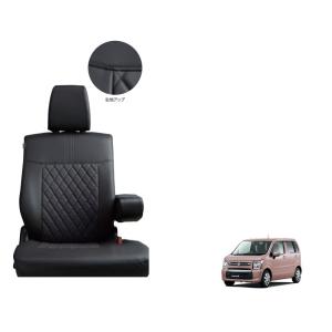 スティングレー スズキ シートカバー 黒 ワゴンR (ZT)革調シートカバー(スティングレー/カスタムZ用)1台分