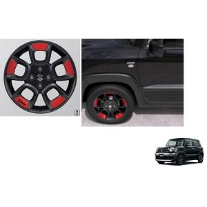 ホイールアクセント(２０枚セット/レッド)　「スズキ純正用品」クロスビー　MN71S(生産終了品　メ...