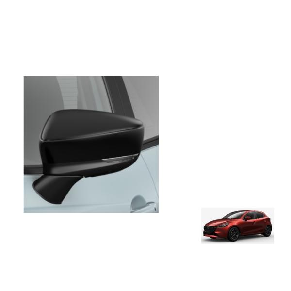 (27S)ドアミラーガーニッシュ(ブリリアントブラック)左右分セット「マツダ純正用品」　MAZDA　...