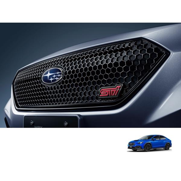 フロントグリル　ＳＴＩ　ＬＥＤエンブレム(クリスタルブラック・シリカ塗装)「スバル純正用品」　Ｓ４　...