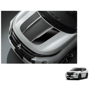 アウトランダー 純正オプション フードガーニッシュ 新品未使用 ピアノブラック 三菱（MITSUBISHI） (ZT)フードガーニッシュ(グロスブラック×メッキ