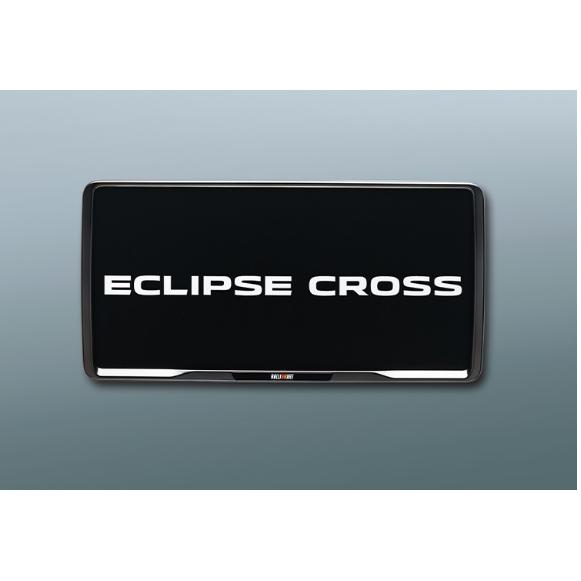 (80UT)RALLIART/リヤナンバープレートフレーム(ダーククロームメッキ仕様)「ミツビシ純正...