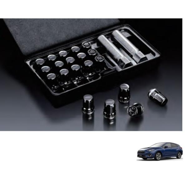 (18T)ＳＴＩ セキュリティホイールナットセット（ガンメタ色）「スバル純正用品」インプレッサ　GU...