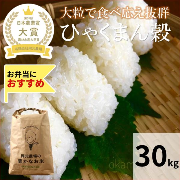 令和５年産　ひゃくまん穀　お米　30kg　玄米精白米選べる　一等米　石川県産　生産農家　農家直送米　...