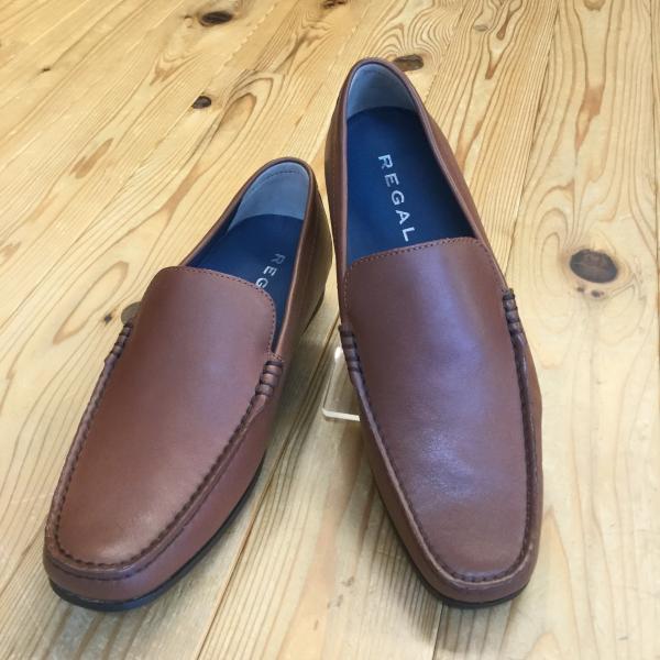 REGAL　リーガル　56HR　メンズ　靴　スリッポン　ブラウン　ロングノーズラストのヴァンプ　カジ...
