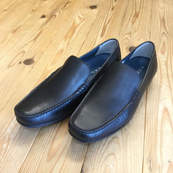 REGAL　リーガル　56HR　メンズ　靴　スリッポン　ブラック　ロングノーズラストのヴァンプ　カジ...