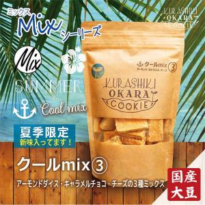 倉敷おからクッキー★クールmix３種　アーモンドダイス・キャラメルチョコ・チーズの入った夏限定商品！