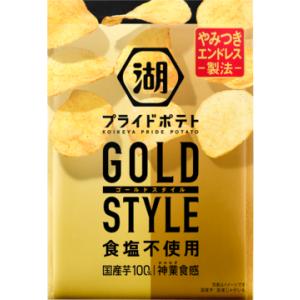 湖池屋 KOIKEYA Pride POTATO（プライドポテト）芋まるごと 食塩不使用 60g ×12袋｜okashi-com