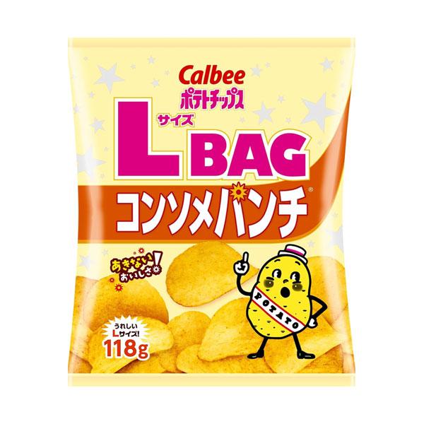 カルビー ポテトチップス LサイズBAG コンソメパンチ 118g 12コ入り 2024/07/15...