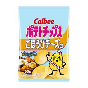 カルビー ポテトチップス ごほうびチーズ味 60g 12コ入り 2024/02/05発売 (4901330594107)｜okashinomarch