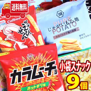 お菓子 詰め合わせ じゃがりこも入ったスナック食べ比べセットミニサイズ9袋 メール便 全国送料無料 送料無料 詰め合わせ 子供 駄菓子 おやつ お菓子(omtmb8289)｜okashinomarch