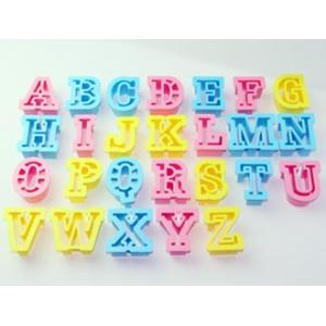 プラスチック クッキー抜き型  アルファベット 26組 #1733