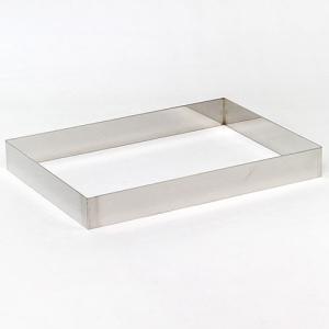 システム セルクル 長角ケーキリング 330×240×H40 金属 6取天板用1/6