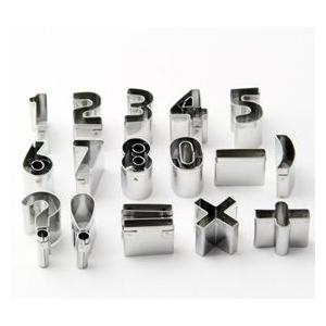 ステンレス製 クッキー抜き型セット 数字＆記号 16pcs クッキー型