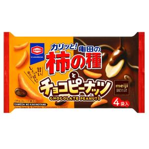 柿の種 80g 亀田の柿の種とチョコピーナッツ 4P 12袋入 ケース販売 亀田