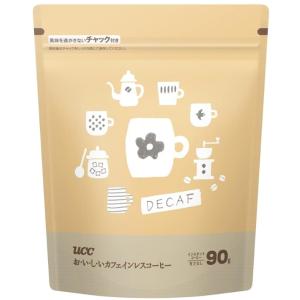 UCC おいしいカフェインレスコーヒーインスタントコーヒー 袋 90g 【詰め替え】【デカフェ】【ノ...