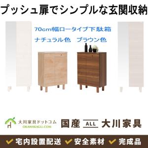 下駄箱 シューズボックス 幅120 玄関 鏡付き 完成品 国産 大川家具 開