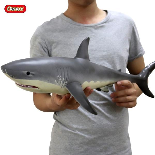 サメ シミュレーションソフト 大サイズ おもちゃ ホオジロザメ 野生動物 ビッグメガロドン フィギュ...