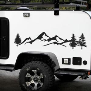 Suv RV キャンピングカーオフロード 1 pc 100 センチメートル黒/白山車装飾ペット反射森...