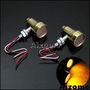 真鍮 LEDウィンカー 4個 ブラス ビンテージ BRASS ハーレー ショベル