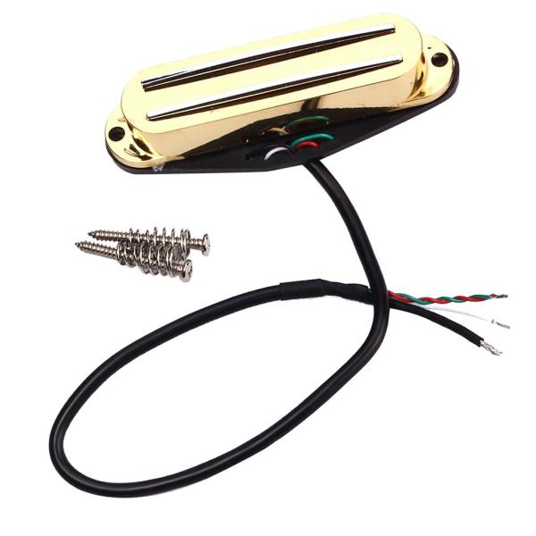 テレキャスターフロントピックアップブレード ハムバッカー エレキギターピックアップ ゴールドメッキ ...