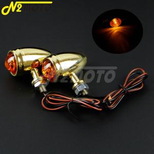真鍮 LEDウィンカー 4個 ブラス ビンテージ BRASS ハーレー