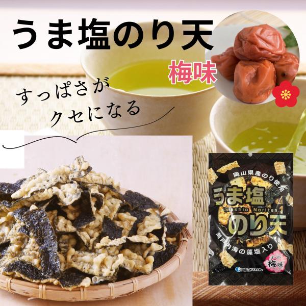 うま塩のり天 ぼっけぇ梅味 33g 岡山県産　