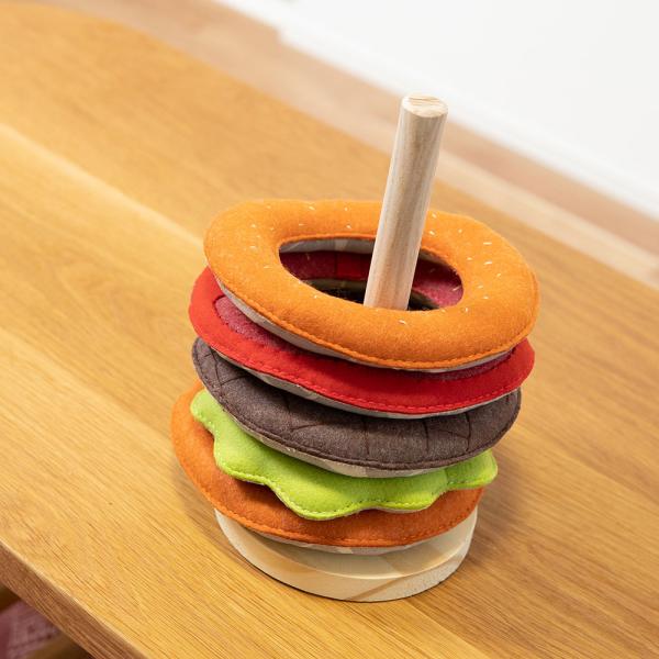 ハンバーガーモチーフの輪投げ 親子で楽しめる玩具【M hario マーケット】おもちゃ わなげ セッ...