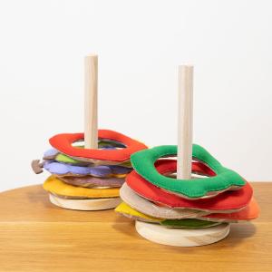 ハンバーガーモチーフの輪投げ 親子で楽しめる玩具【M hario