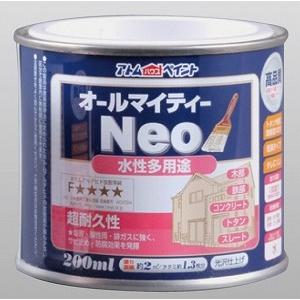 アトムハウスペイント オールマイティーネオ 200ml ライトグレー｜okazaki-seizai