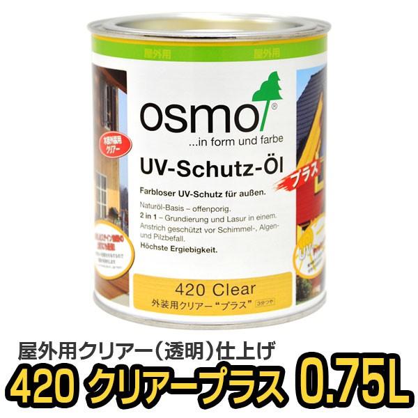 外壁塗料 オスモカラー 420 外装用クリアー“プラス” 0.75L