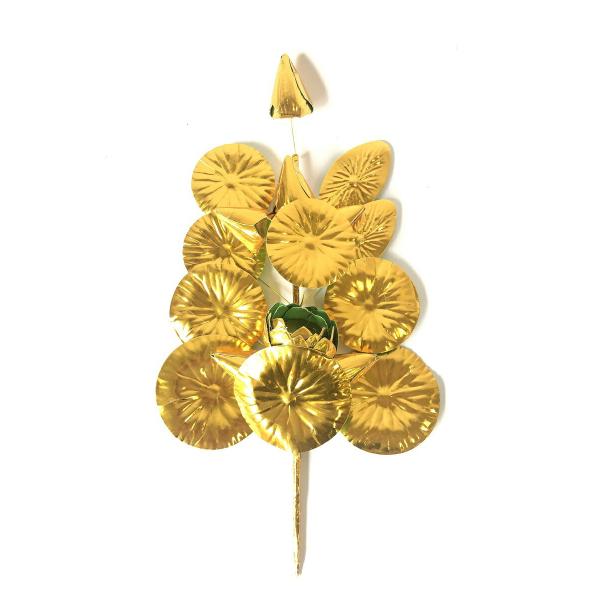 お盆用品 お盆飾り 初盆 新盆 仏花   盆花(双金)7輪  仏壇 盆棚 お墓 ご自宅 マンション ...