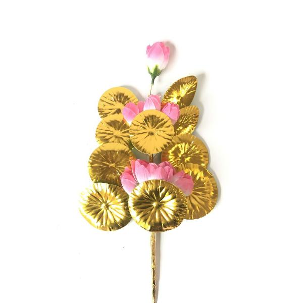 お盆用品 お盆飾り 初盆 新盆 仏花   盆花(ピンク)7輪  仏壇 盆棚 お墓 ご自宅 マンション...