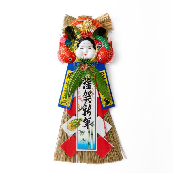 正月飾り しめ飾り しめ縄 ご当地飾り   玄関飾り （4寸）  伝統 宝章 扇 自宅用 会社 オフ...