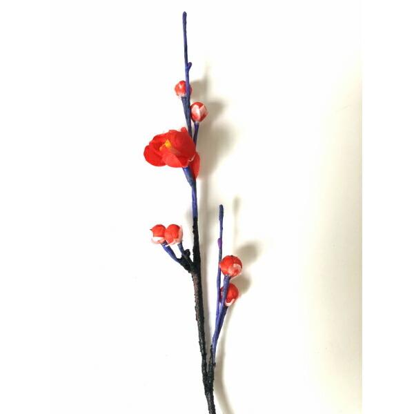 正月飾り 材料 100個入り 枝梅（赤） 手作り パーツ 部材 素材 雑貨 装飾 縁起 オリジナル ...