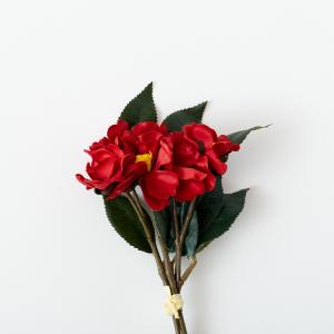 秀〆 椿 材料 3本 造花 椿ピック 24cm...の詳細画像2
