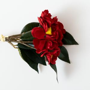 秀〆 椿 材料 3本 造花 椿ピック 24cm...の詳細画像3