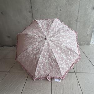 バレエ 傘 ピンク アンブレラ 日傘 完全遮光 長傘 晴雨兼用 55cm アラベスク フリル バレエ発表会プレゼント プレゼント お祝い｜okeikoshop1