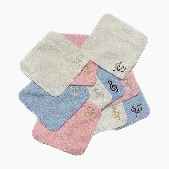 刺繍タオル 30枚セット ギフトセット 音符タオル ト音記号タオル ハンドタオル 泉州タオル 3色 ...